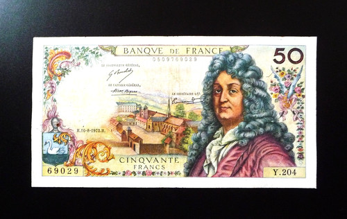 Billet francs racine - de,