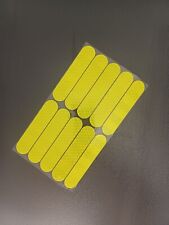 lot de 10 Stickers bandes Autocollant Rétroréfléchissant JAUNE