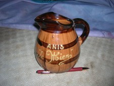 carafe pichet a eau de bar anis pastis " le mien " terre cuite vernissée