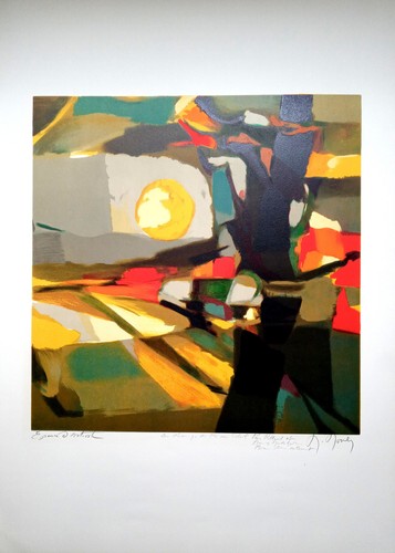 Lithographie marcel mouly - marcel,