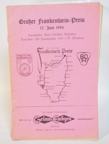 Programme 1956 würzburg - programme, grand