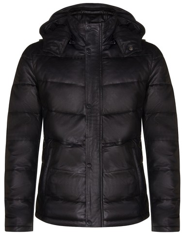 Veste cuir homme noir - cuir,