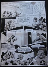 Pellos Pascal NOVOPOLIS BD (Futuropolis) Planche Originale 10 Professeur Birbe 