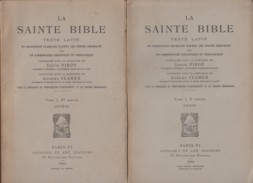 Sainte bible louis pirot - bible,,