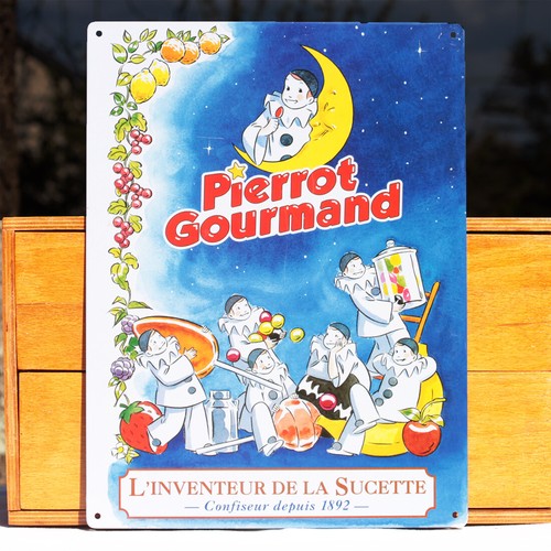 Plaque publicitaire pierrot - plaque,