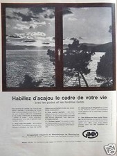 PUBLICITE PORTES ET FENÊTRES GIMM HABILLEZ D'ACAJOU LE CADRE DE VOTRE VIE