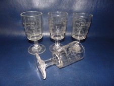 4 VERRES à vin ANCIENS