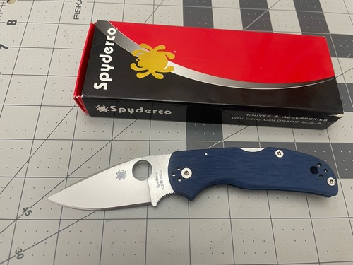 Spyderco s90v native blue - in,