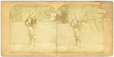 Stereo, Angleterre, "Bagpiper", joueur de Cornemuse Vintage stereo card -  Tir