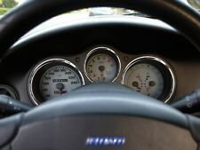 Pour Fiat Barchetta 95-05 Anneaux en aluminium poli pour le groupe de compteurs