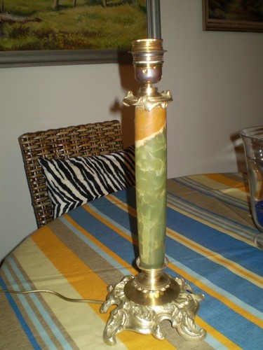 Pied lampe bronze et - pied, de