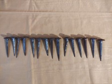 15 CLOUS EN FER FORGE TETE PLATE DIM. 6.5CM/5.5CM 5