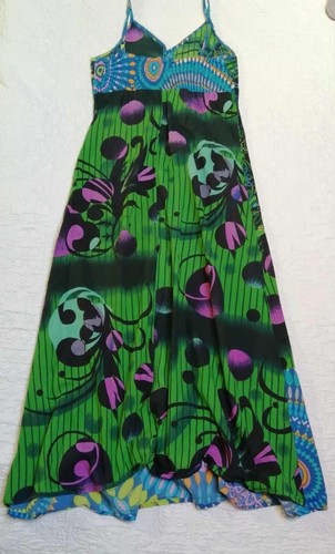 Robe verte longue coton non - verte,