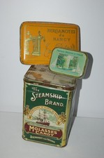 Lot de boite en métal , collection , Molasses Candy, Bergamotes ,Béatrix-Vals