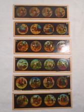 LOT 9 PLAQUES VERRE PEINT POUR