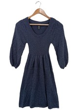 H&M Robe pull Dames Robe T EU 34 bleu style décontracté