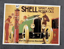 07 - CARTE POSTALE Année 2000 - Réclame SHELL - Ancienne pompe à essence