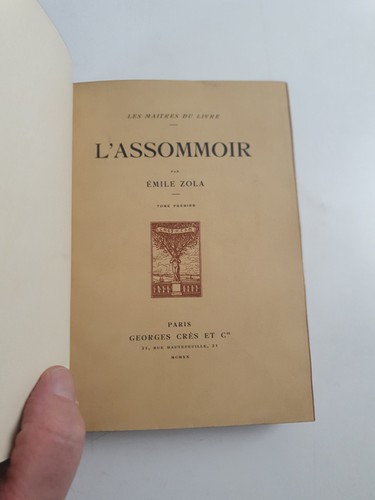 Livre ancien assomoir tome - ancien,, l'assomoir