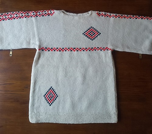 Pull blanc laine - blanc, en
