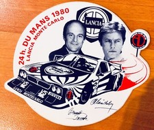 Autocollant ALAIN DELON 1980 LANCIA MONTE-CARLO 24 heures du MANS old sticker