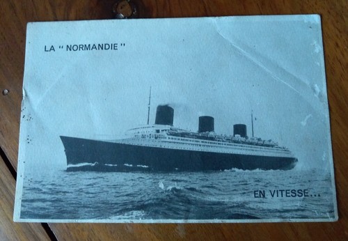 Carte paquebot normandie - carte,