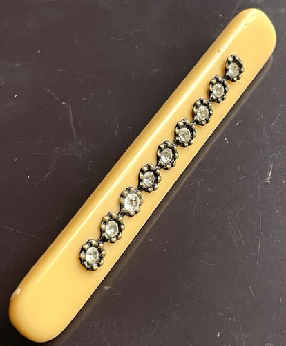 Broche ancienne barrette os - broche,