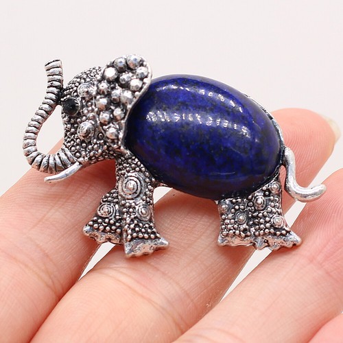 Broche eléphant pierre - eléphant,