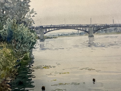 Aquarelle signée datée 75 - aquarelle,