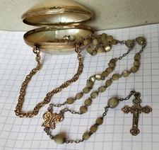 ANCIEN Chapelet Argent Massif