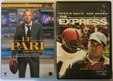 📀 LOT 2 DVD - LE PARI (COSTNER) + THE EXPRESS (QUAID) (FOOTBALL AMÉRICAIN)🍿🎬