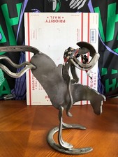 Vintage Metal Folk Art Statue