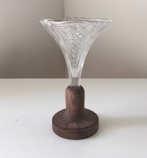Ancien cornet tulipe bouquetière verre 