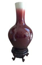 Imposant vase "bouteille" porcelaine de Chine - Sang de boeuf - 72cm - 16,6Kgrs