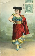 ESPAGNE SPAIN Danseuse Espagnole Superbe robe Ecrit à Saint Martin de Seignanx