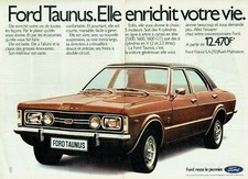  Publicité Advertising 0222  1972  Ford Taunus GXL 2 pages enrichit votre vie 2p