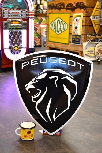 Plaque émaillée peugeot - plaque,