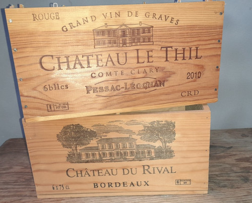 Caisses vin vides - caisses, château