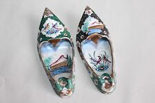 Ancienne paire de cendrier en émaux cloisonnés cuivre, Perse