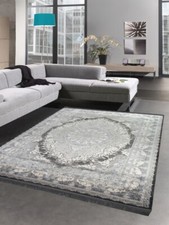 Tapis de haute qualité en fibres naturelles gris bleu