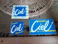 3 anciens autocollants radio
