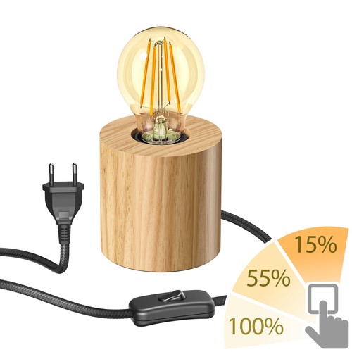 Lampe table hito bois - lampe,