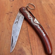 Ancien Grand Couteau à Palme OKAPI MADE IN SOUTH AFRICA 24 cm Manche En Bois 