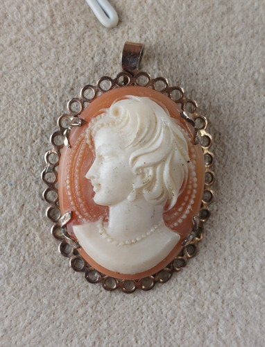 Ancien pendentif camée en - ancien,