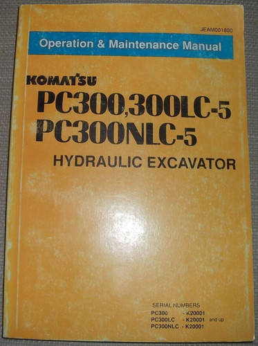 Komatsu pc300 pc300lc 5 - komatsu, pc300-5