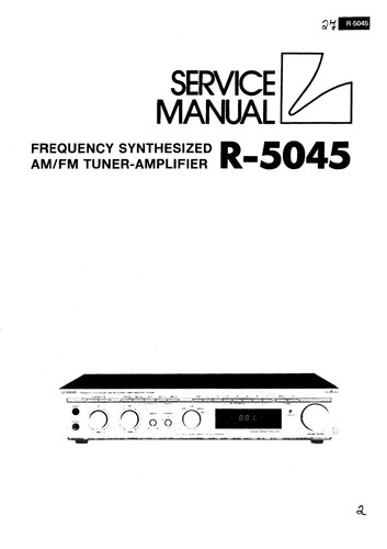 Manuel service pour luxman - manuel,