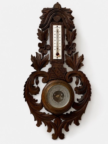 Antique french baromètre - french, bois
