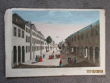 Vue d'optique gravure ancienne Aix La Chapelle   Allemagne Deutschland
