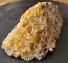 Fluorite jaune France Aveyron Filon jaune 10 Cm 