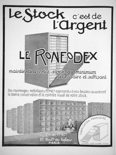 Publicité roneo rayonnage - publicitÉ,