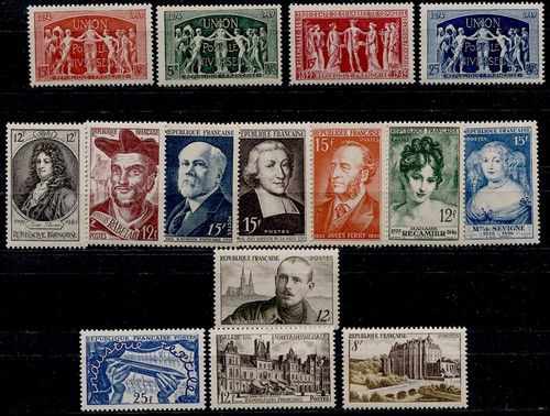 France lot 15 timbres - lot, de